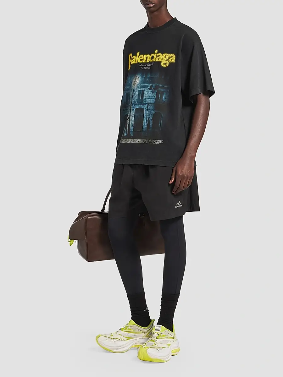 Balenciaga Men's The Address Medium Fit T-Shirt | Thumbnail 2