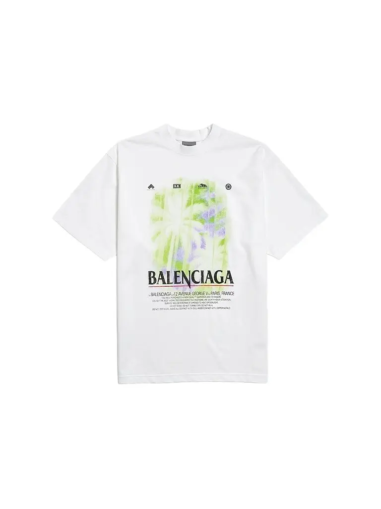 Balenciaga Women's The Window Medium Fit T-Shirt - White | Image 1 Balenciaga Women's The Window Medium Fit T-Shirt - White | Image 1