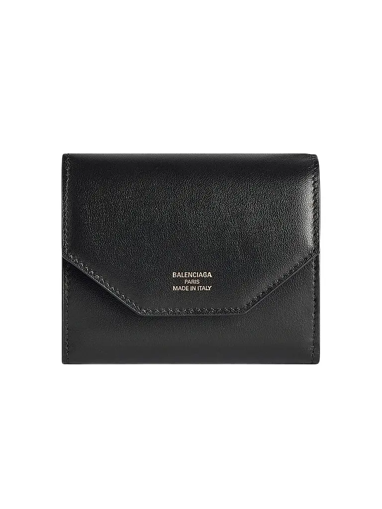 Balenciaga Women's Envelope Bifold Wallet with Flap - Black