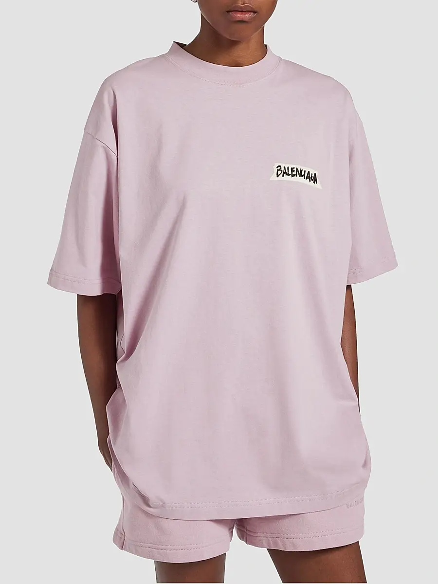 Balenciaga Women's Masking Tape Medium Fit T-Shirt | Thumbnail 3 Balenciaga Women's Masking Tape Medium Fit T-Shirt | Thumbnail 3