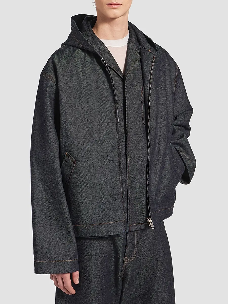Balenciaga Men's Denim Hooded Jacket | Thumbnail 3 Balenciaga Men's Denim Hooded Jacket | Thumbnail 3