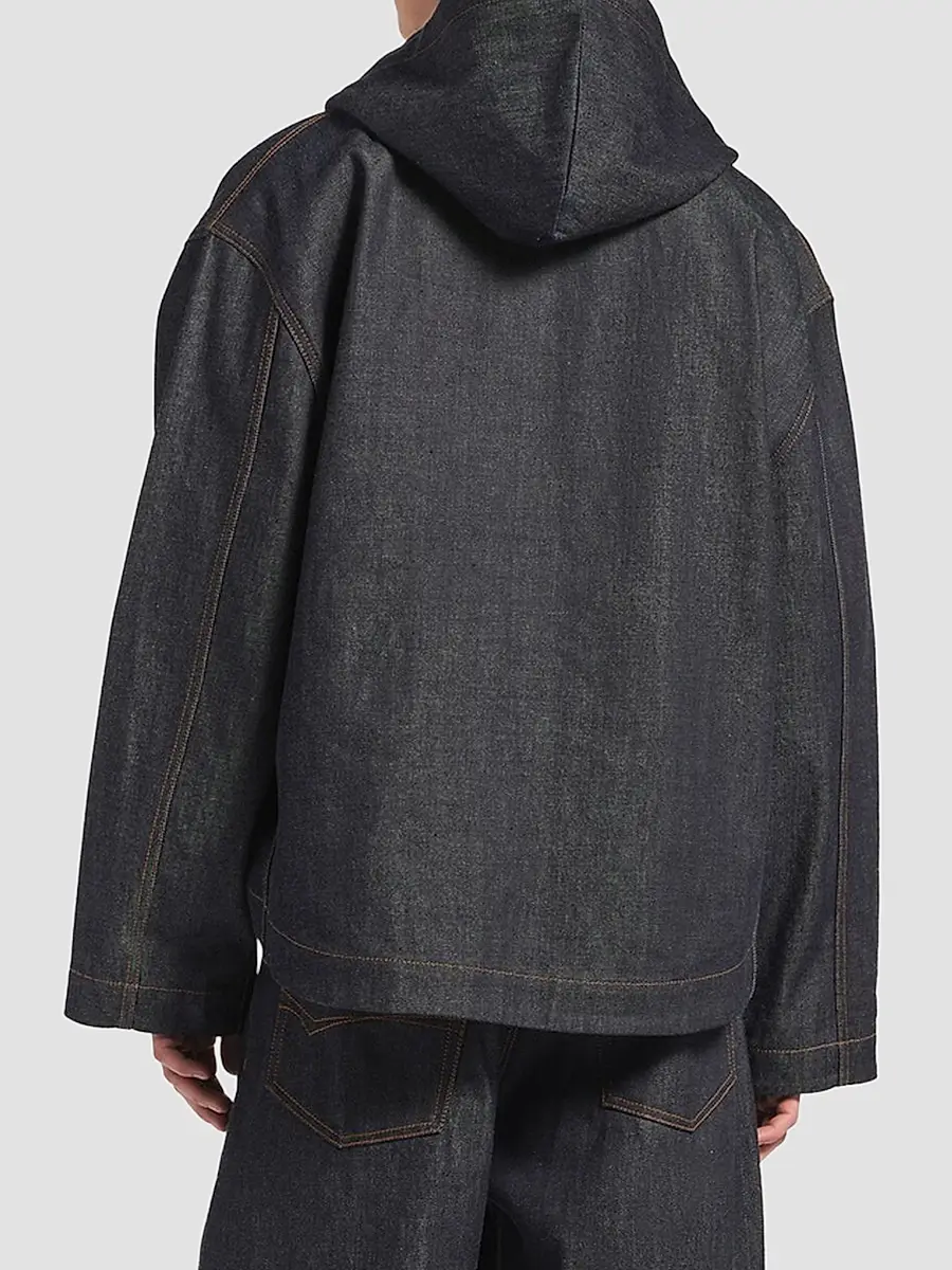 Balenciaga Men's Denim Hooded Jacket | Thumbnail 4 Balenciaga Men's Denim Hooded Jacket | Thumbnail 4