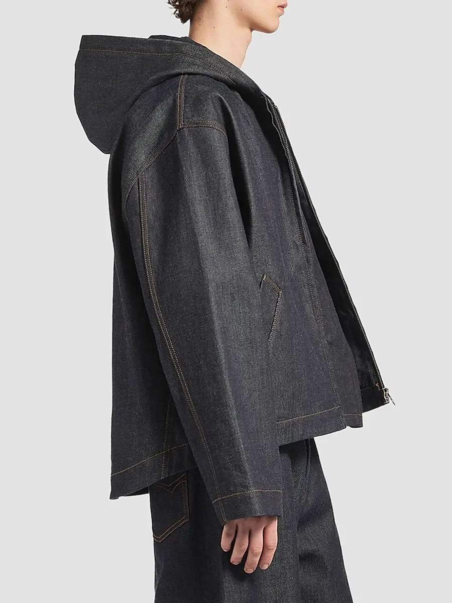 Balenciaga Men's Denim Hooded Jacket | Thumbnail 5 Balenciaga Men's Denim Hooded Jacket | Thumbnail 5