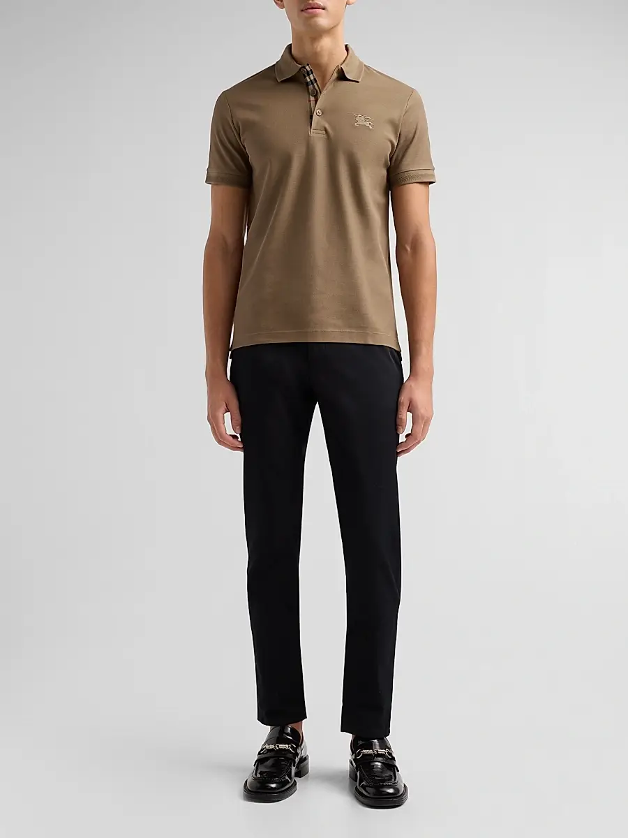 Burberry Men's Eddie EKD Cotton Polo Shirt | Thumbnail 2 Burberry Men's Eddie EKD Cotton Polo Shirt | Thumbnail 2