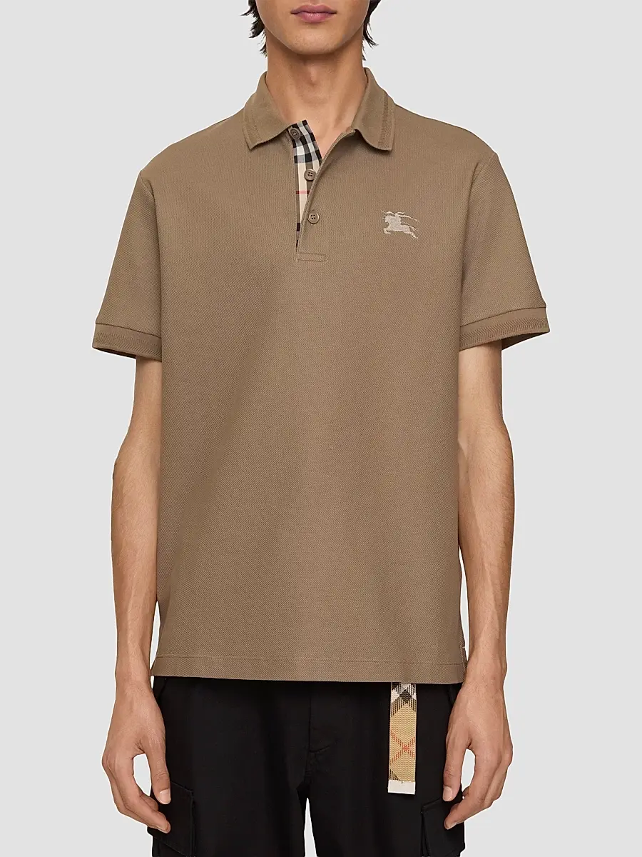 Burberry Men's Eddie EKD Cotton Polo Shirt | Thumbnail 3 Burberry Men's Eddie EKD Cotton Polo Shirt | Thumbnail 3
