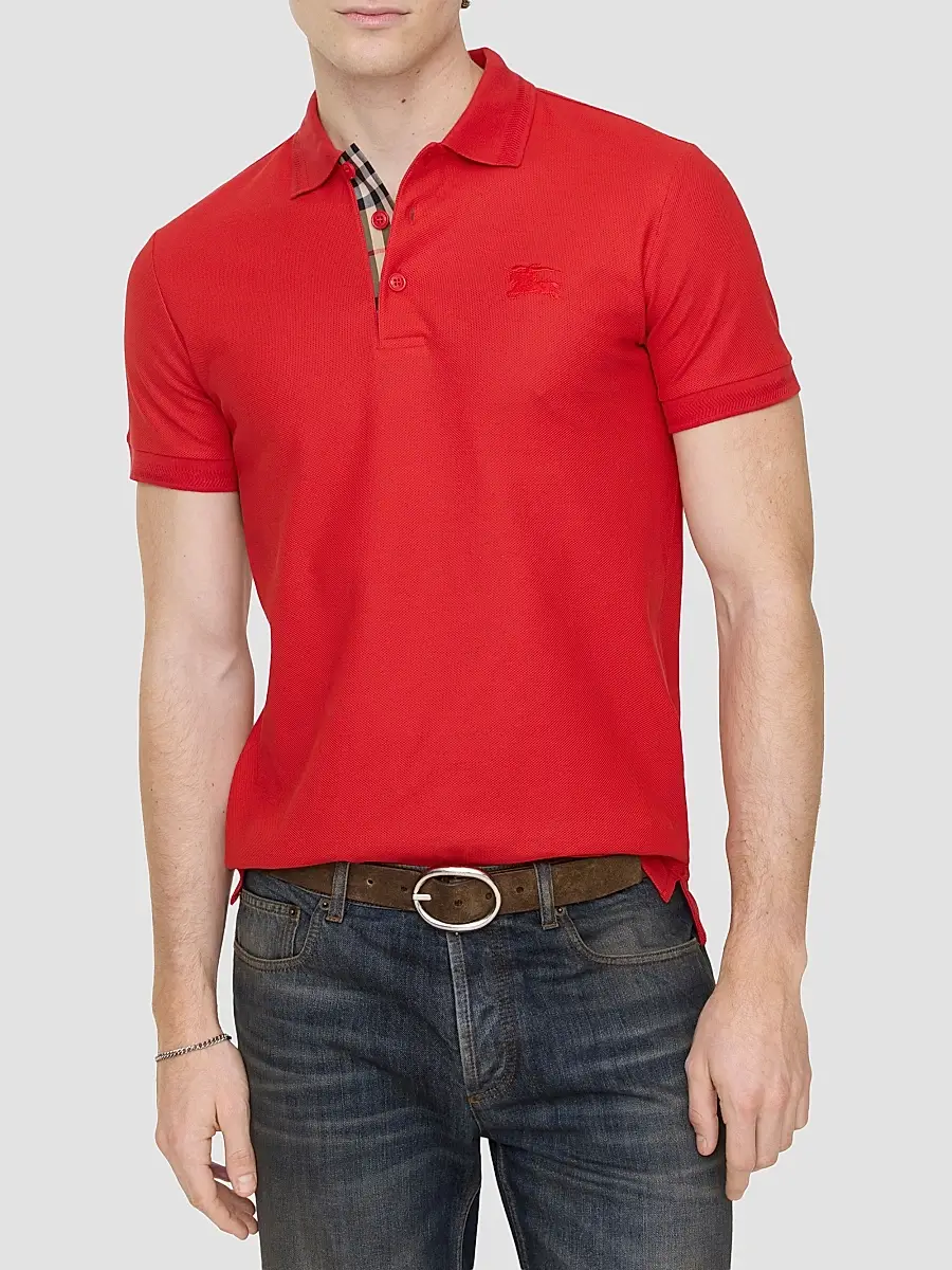 Burberry Men's Eddie EKD Cotton Polo Shirt | Thumbnail 2 Burberry Men's Eddie EKD Cotton Polo Shirt | Thumbnail 2