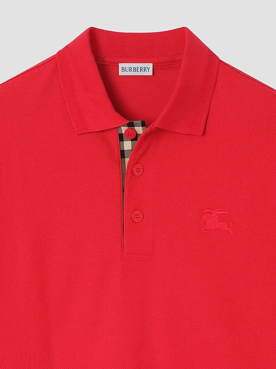 Burberry Men's Eddie EKD Cotton Polo Shirt | Thumbnail 4 Burberry Men's Eddie EKD Cotton Polo Shirt | Thumbnail 4