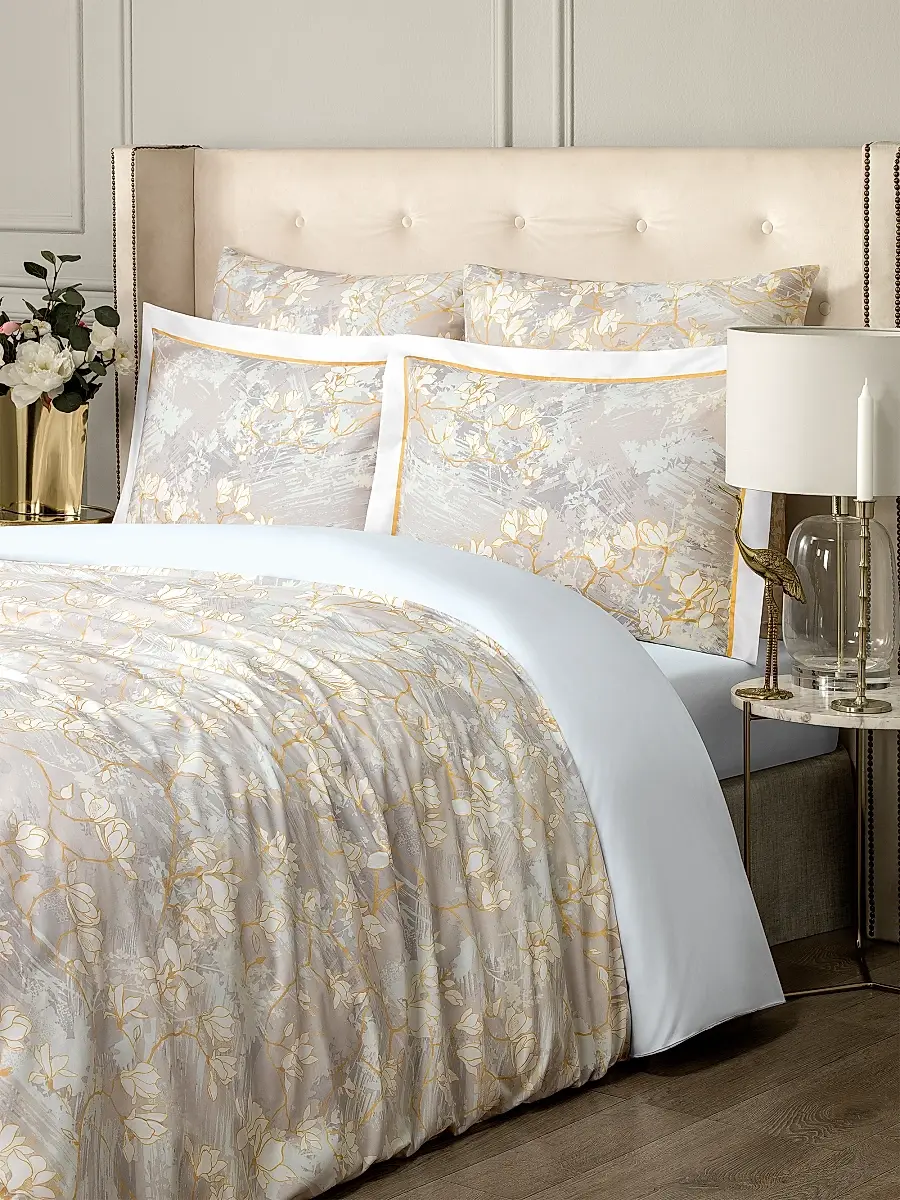 Togas Sybil Duvet Cover & Sham Collection - Grey Blue White Gold