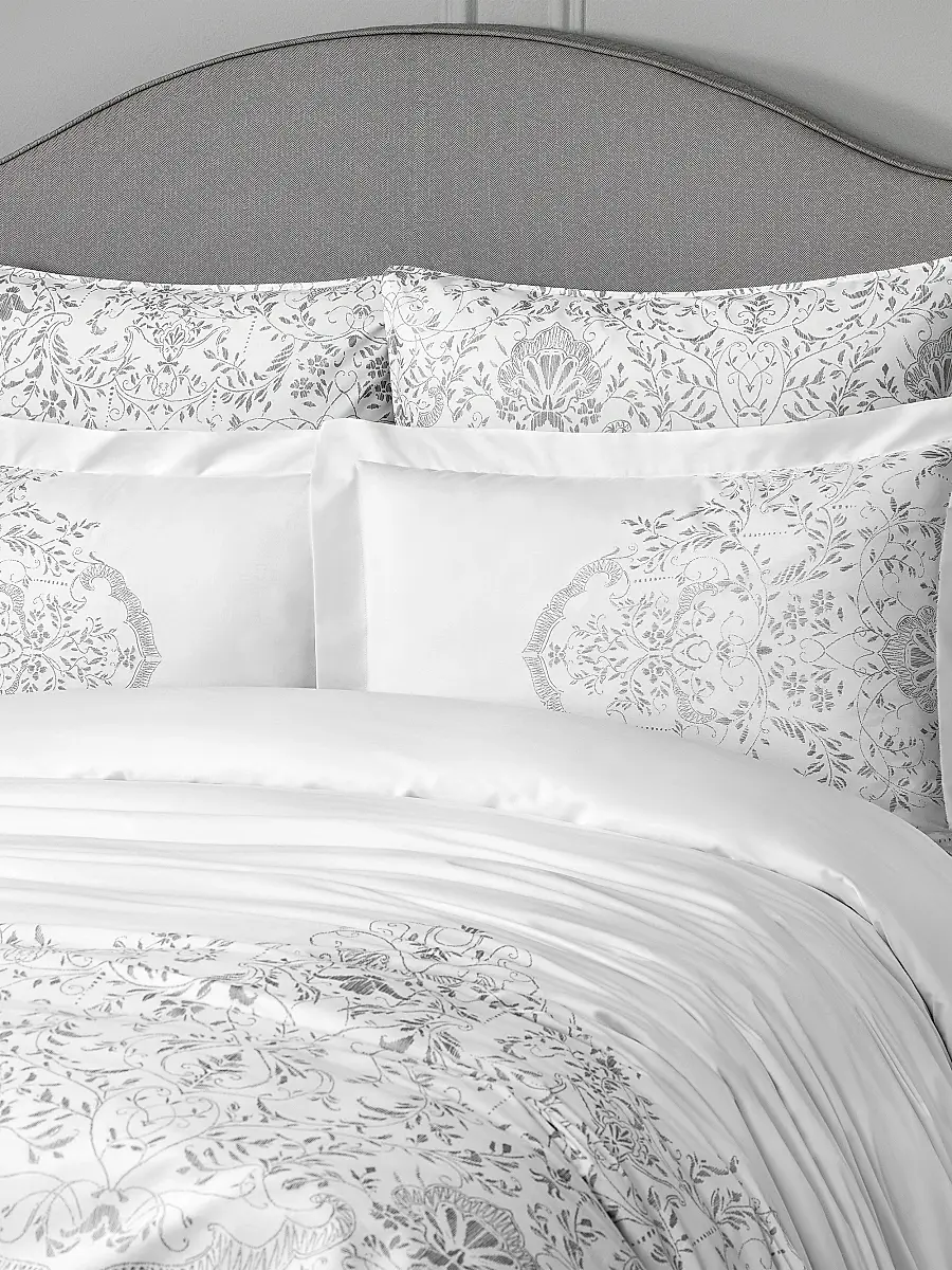 Togas Amaris Duvet Cover & Sham Collection - White Silver Grey | Thumbnail 4 Togas Amaris Duvet Cover & Sham Collection - White Silver Grey | Thumbnail 4