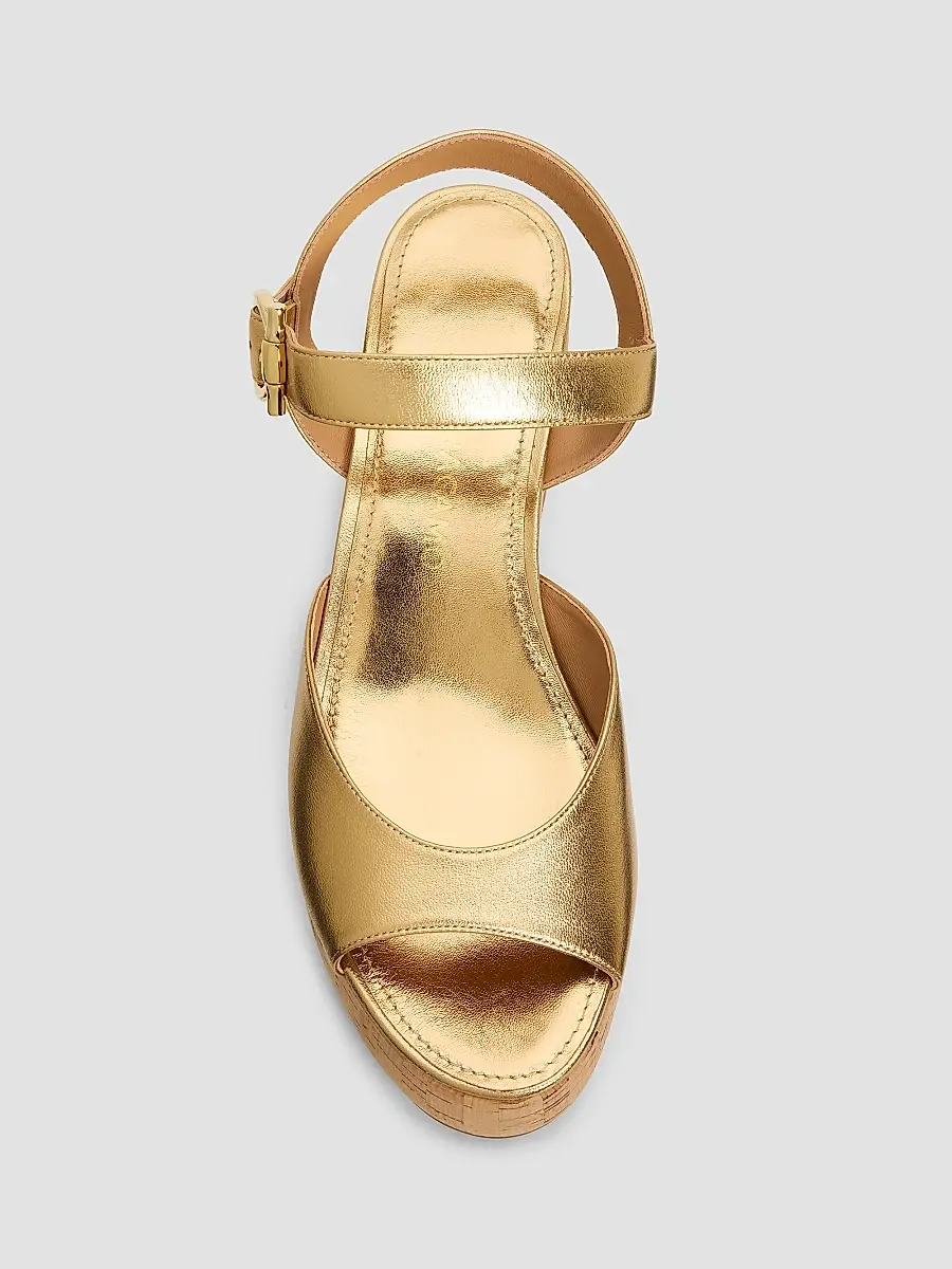 Ferragamo Women's Nerea 75MM Metallic Leather Platform Sandals | Thumbnail 5 Ferragamo Women's Nerea 75MM Metallic Leather Platform Sandals | Thumbnail 5