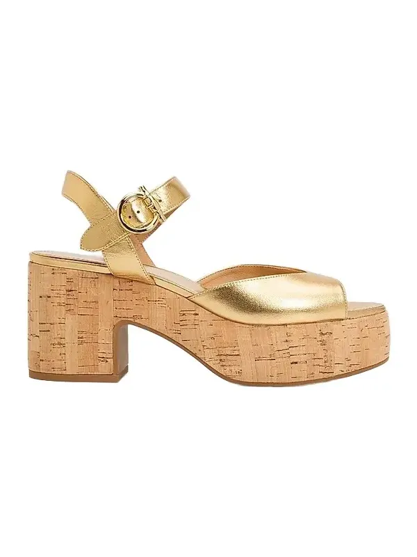 Women's Nerea 75MM Metallic Leather Platform Sandals