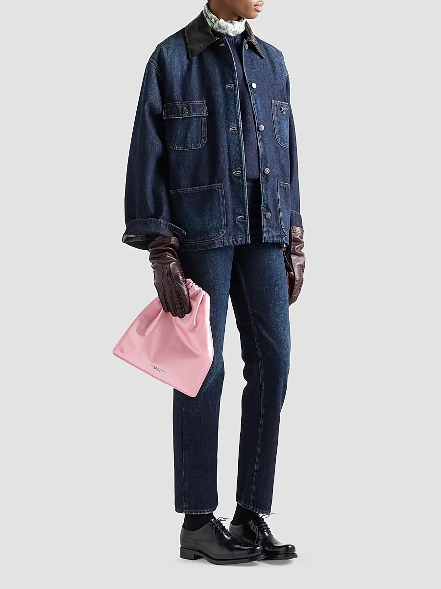 Prada Women's Denim Trucker Jacket | Thumbnail 2 Prada Women's Denim Trucker Jacket | Thumbnail 2