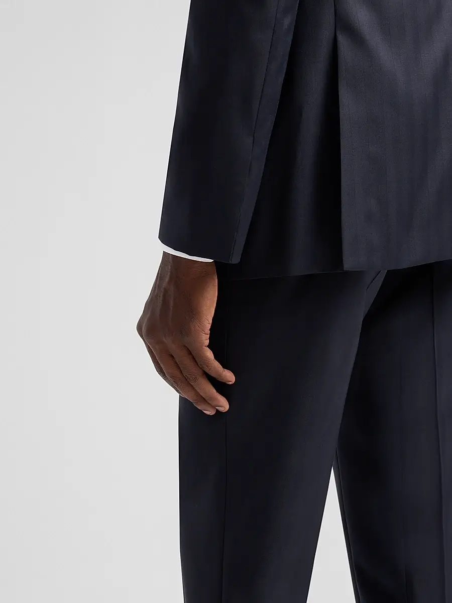 Giorgio Armani Men's Striped Herringbone Wool Single-Breasted Suit | Thumbnail 9