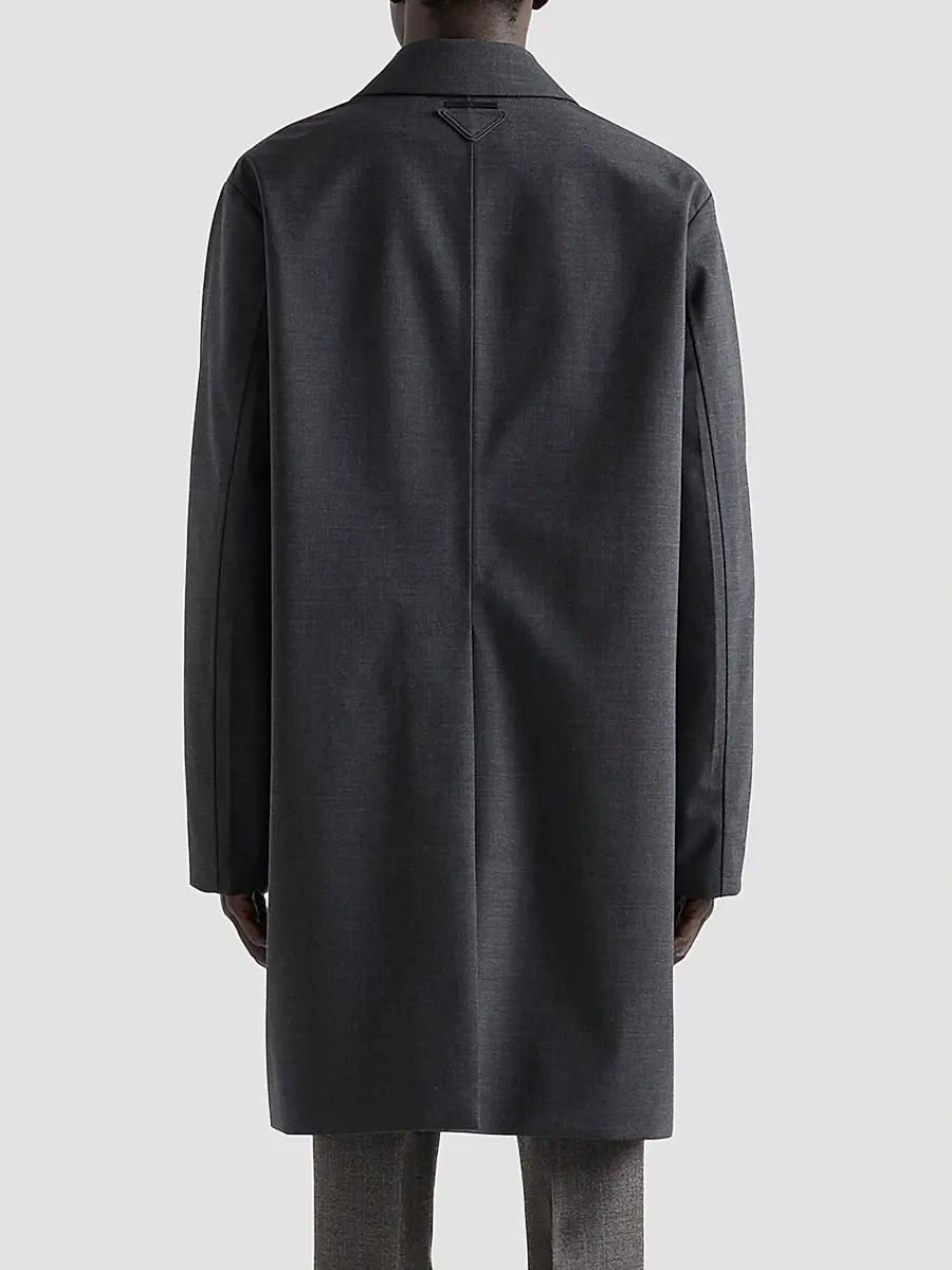 Prada Men's Technical Wool Coat | Thumbnail 3 Prada Men's Technical Wool Coat | Thumbnail 3