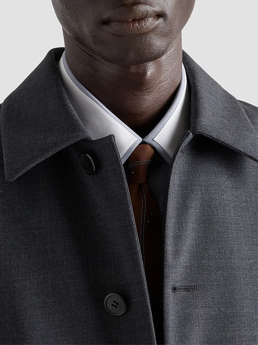 Prada Men's Technical Wool Coat | Thumbnail 4 Prada Men's Technical Wool Coat | Thumbnail 4