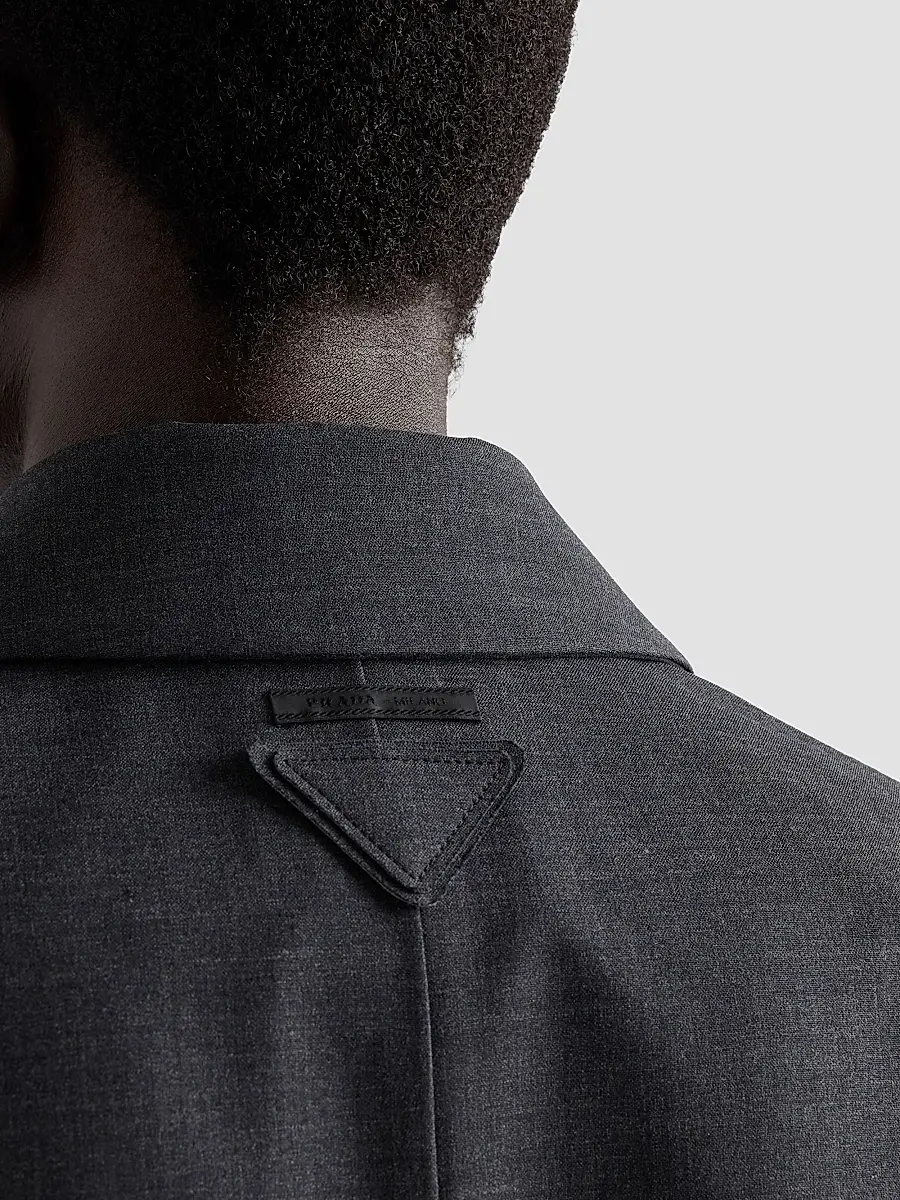 Prada Men's Technical Wool Coat | Thumbnail 5 Prada Men's Technical Wool Coat | Thumbnail 5