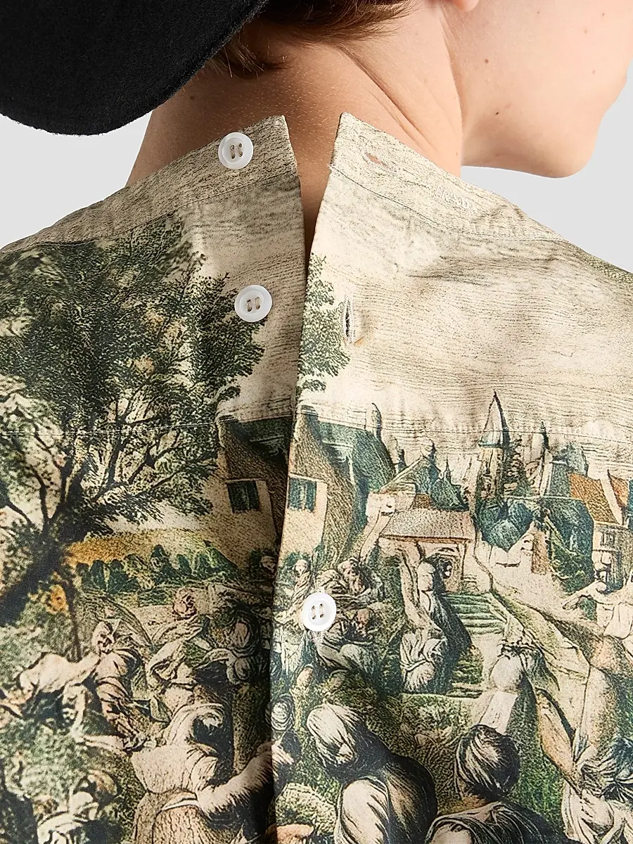 Prada Men's Printed Cotton Shirt | Thumbnail 5 Prada Men's Printed Cotton Shirt | Thumbnail 5