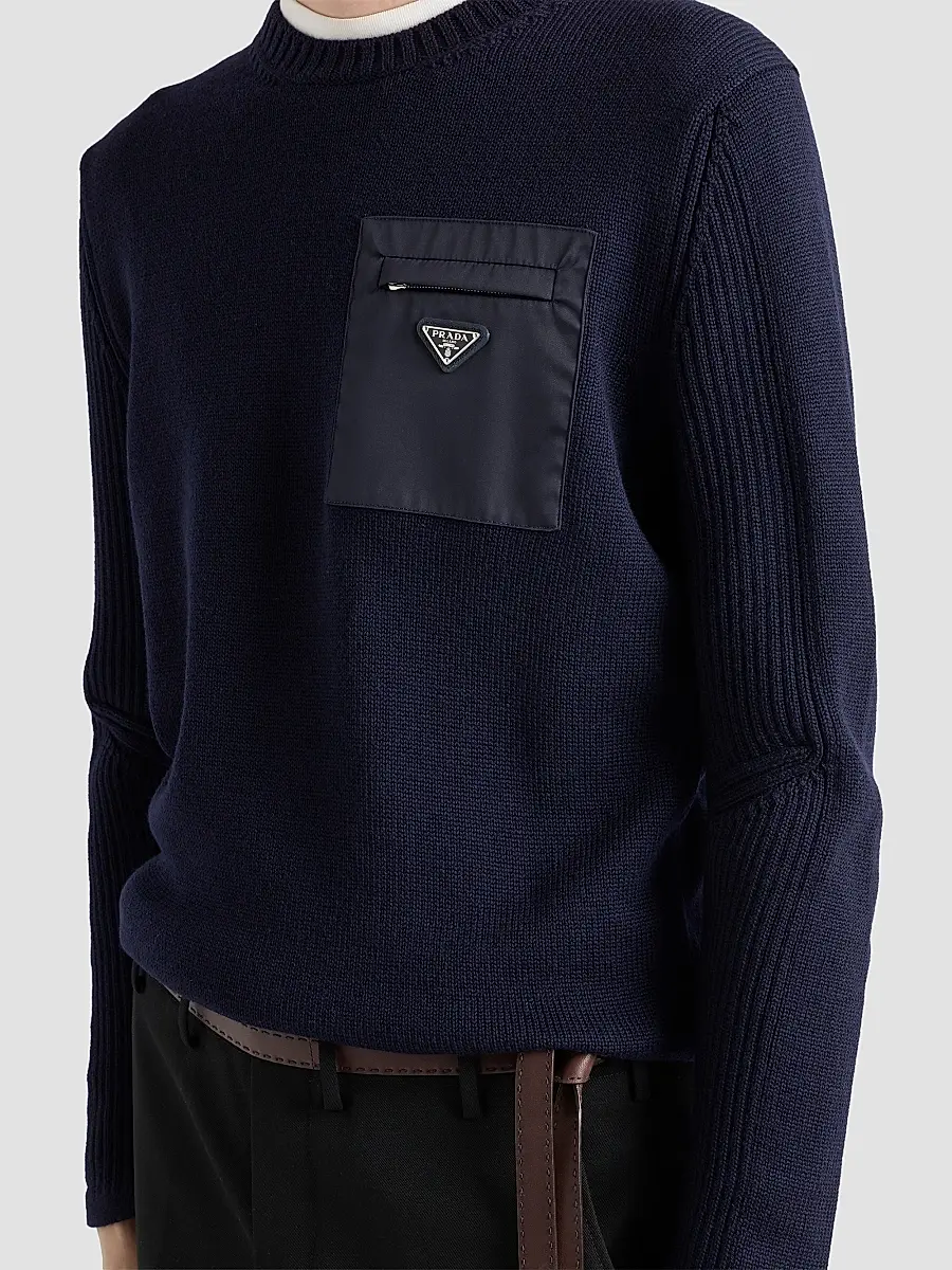 Prada Men's Wool Sweater | Thumbnail 5 Prada Men's Wool Sweater | Thumbnail 5