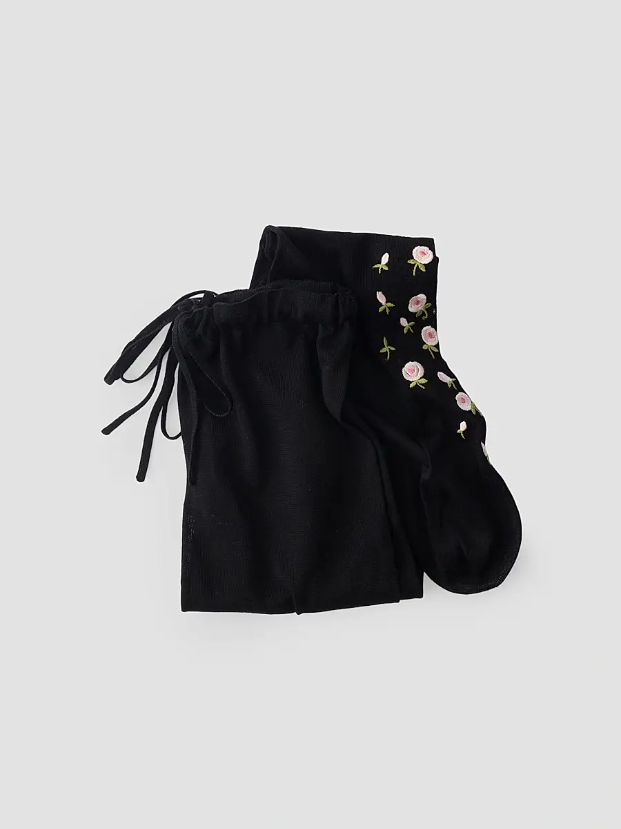 Prada Women's Embroidered Over the Knee Cotton Socks | Thumbnail 2