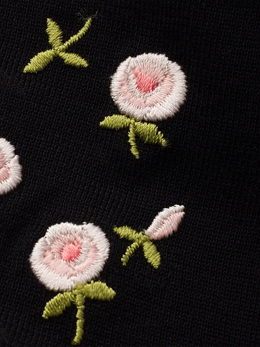 Prada Women's Embroidered Over the Knee Cotton Socks | Thumbnail 3