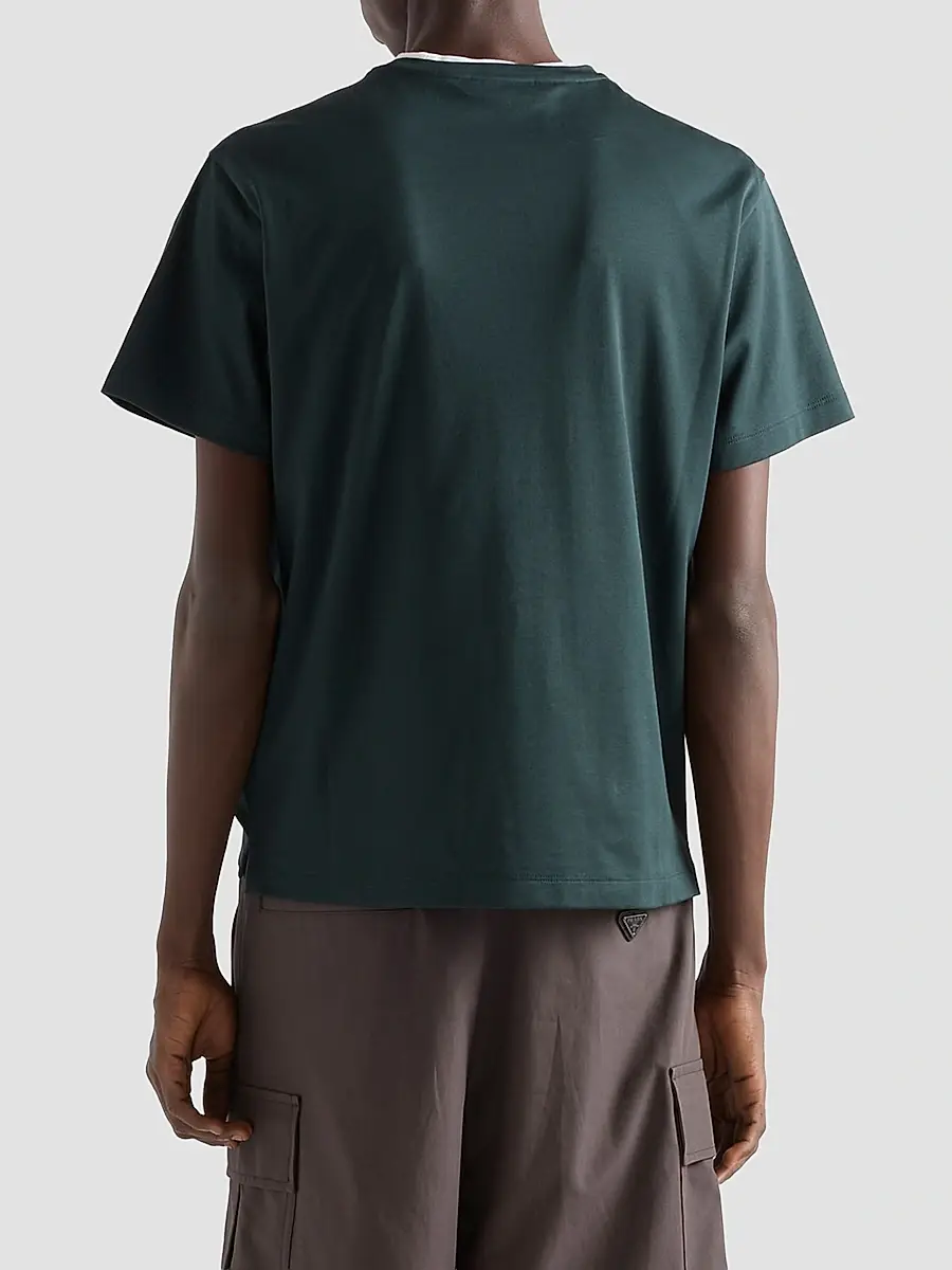 Prada Men's Cotton T-Shirt | Thumbnail 3 Prada Men's Cotton T-Shirt | Thumbnail 3