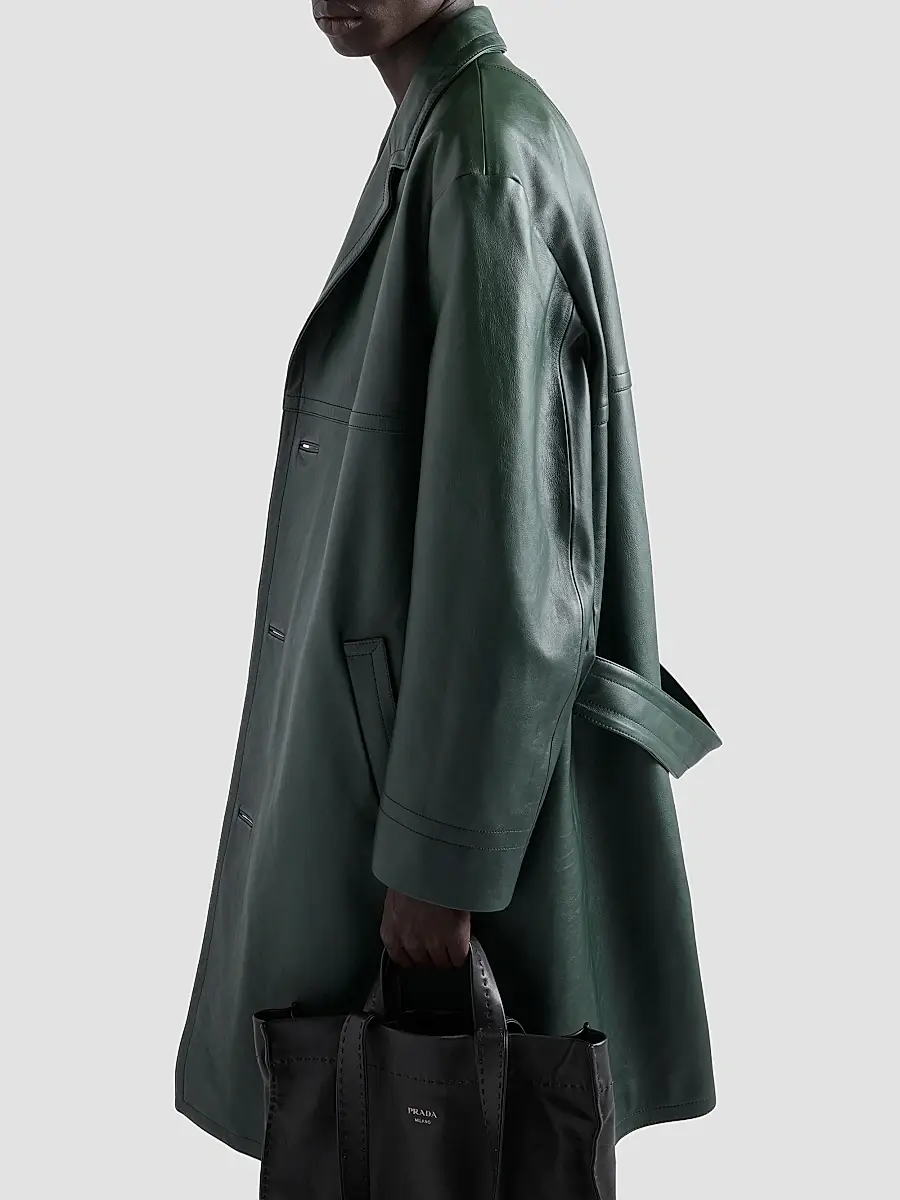 Prada Men's Leather Coat | Thumbnail 3 Prada Men's Leather Coat | Thumbnail 3