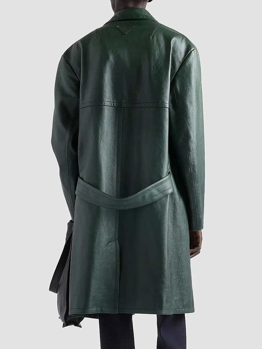 Prada Men's Leather Coat | Thumbnail 4 Prada Men's Leather Coat | Thumbnail 4
