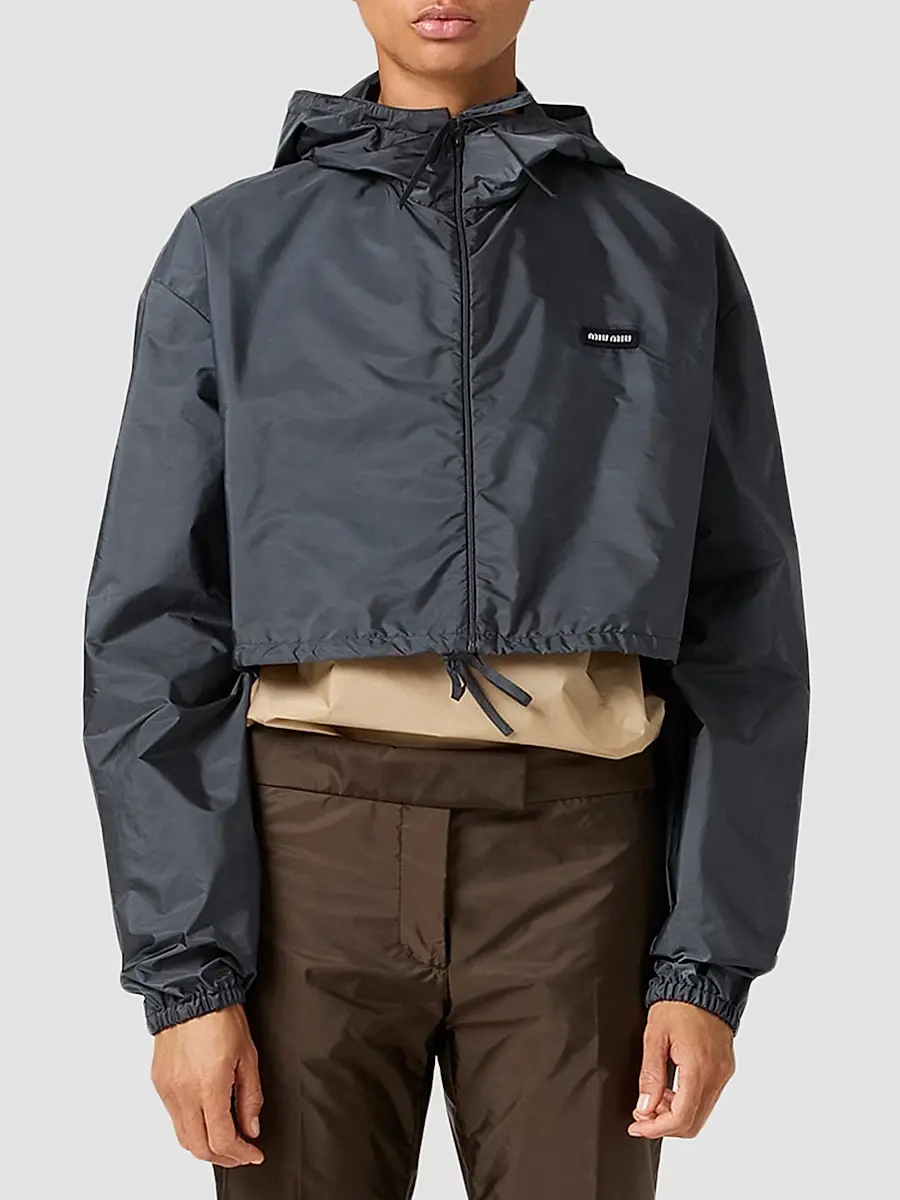 Miu Miu Women's Technical Fabric Wind-Breaker | Thumbnail 3 Miu Miu Women's Technical Fabric Wind-Breaker | Thumbnail 3