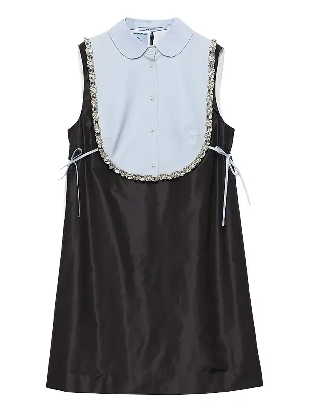 Women's Embroidered Taffeta Mini-Dress Women's Embroidered Taffeta Mini-Dress