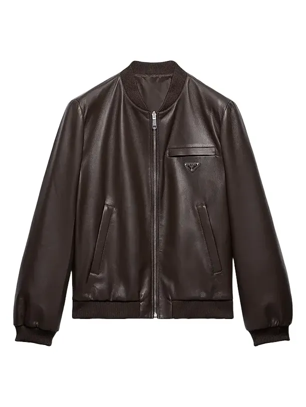 Men's Nappa Leather Bomber Jacket