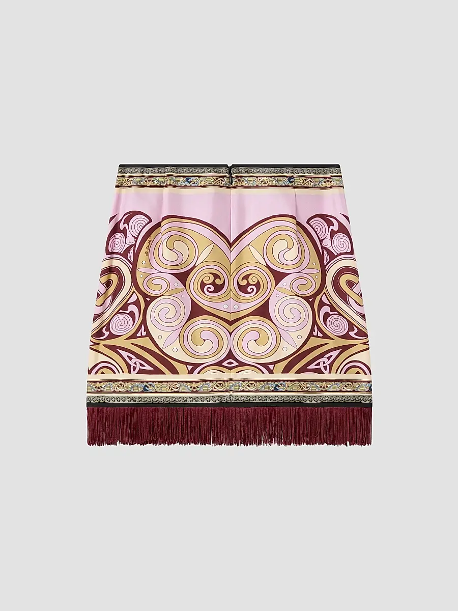 La DoubleJ Women's Mini Foulard Skirt with Fringes | Thumbnail 2 La DoubleJ Women's Mini Foulard Skirt with Fringes | Thumbnail 2