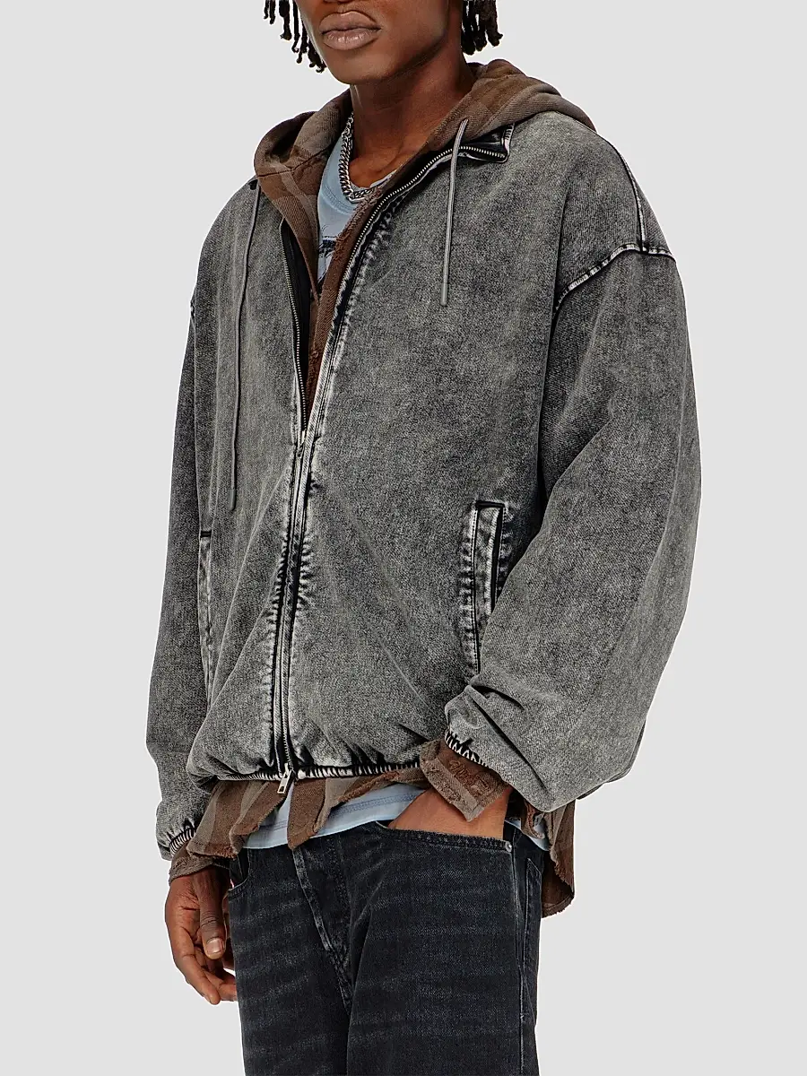 Diesel Men's Corsy Denim-Effect Jacket | Thumbnail 4 Diesel Men's Corsy Denim-Effect Jacket | Thumbnail 4