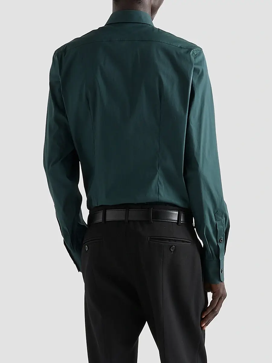 Prada Men's Stretch Cotton Shirt | Thumbnail 4 Prada Men's Stretch Cotton Shirt | Thumbnail 4