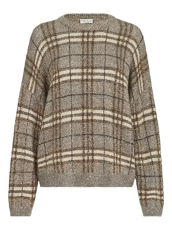 Women's Dazzling Mohair Prince of Wales Sweater Women's Dazzling Mohair Prince of Wales Sweater