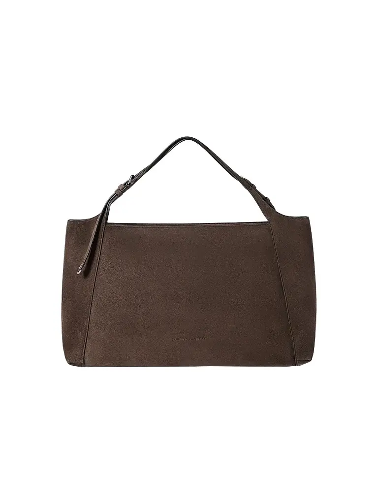 Brunello Cucinelli Women's Sartorial Shopper Bag in Suede - Pine Cone Brown | Image 1 Brunello Cucinelli Women's Sartorial Shopper Bag in Suede - Pine Cone Brown | Image 1