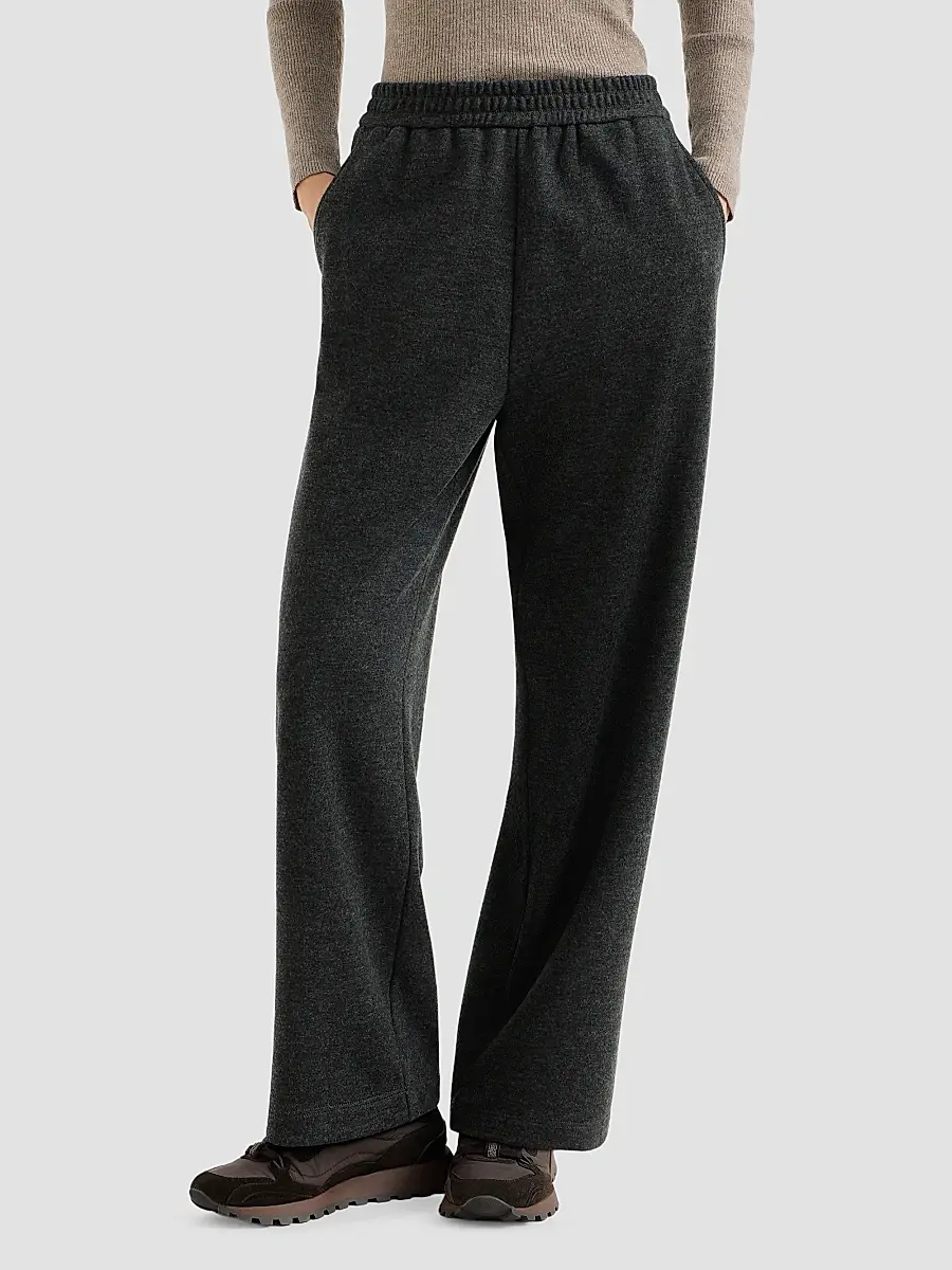 Brunello Cucinelli Women's Cashmere Interlock Track Trousers | Thumbnail 3 Brunello Cucinelli Women's Cashmere Interlock Track Trousers | Thumbnail 3