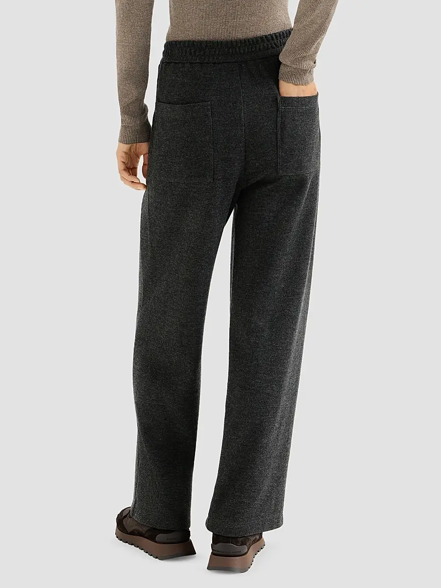 Brunello Cucinelli Women's Cashmere Interlock Track Trousers | Thumbnail 4 Brunello Cucinelli Women's Cashmere Interlock Track Trousers | Thumbnail 4