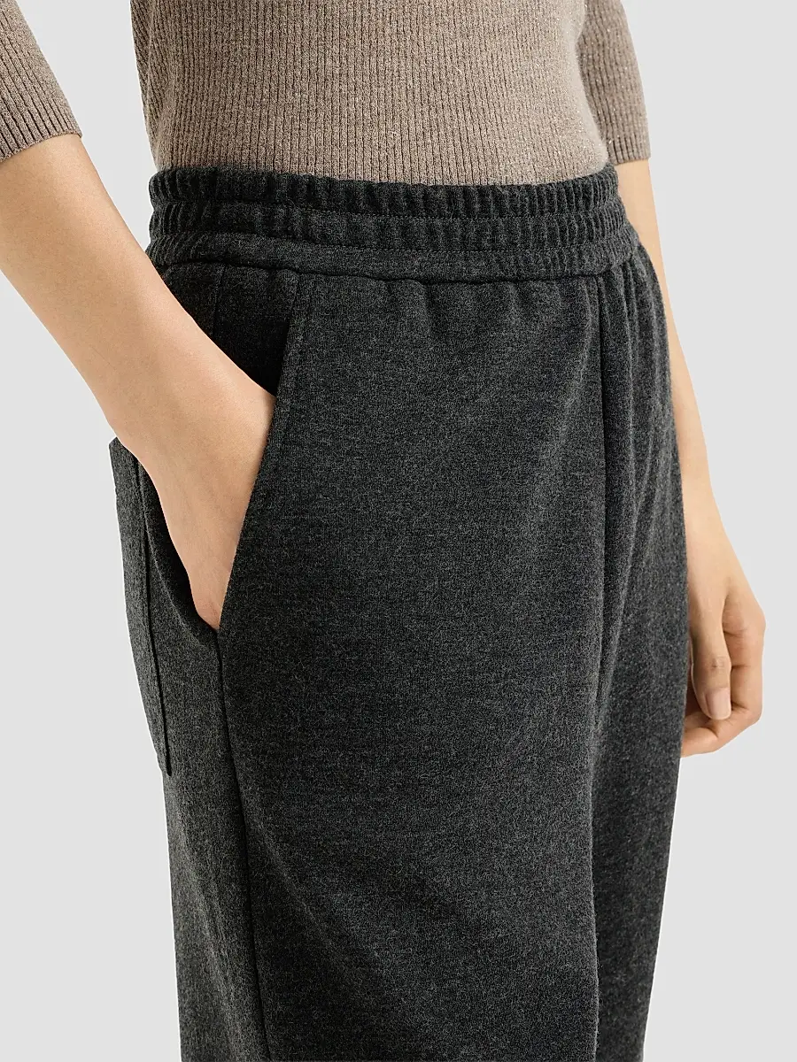 Brunello Cucinelli Women's Cashmere Interlock Track Trousers | Thumbnail 6 Brunello Cucinelli Women's Cashmere Interlock Track Trousers | Thumbnail 6