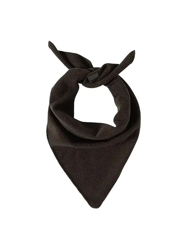 Women's Cashmere Foulard with Monili - Coffee Women's Cashmere Foulard with Monili - Coffee
