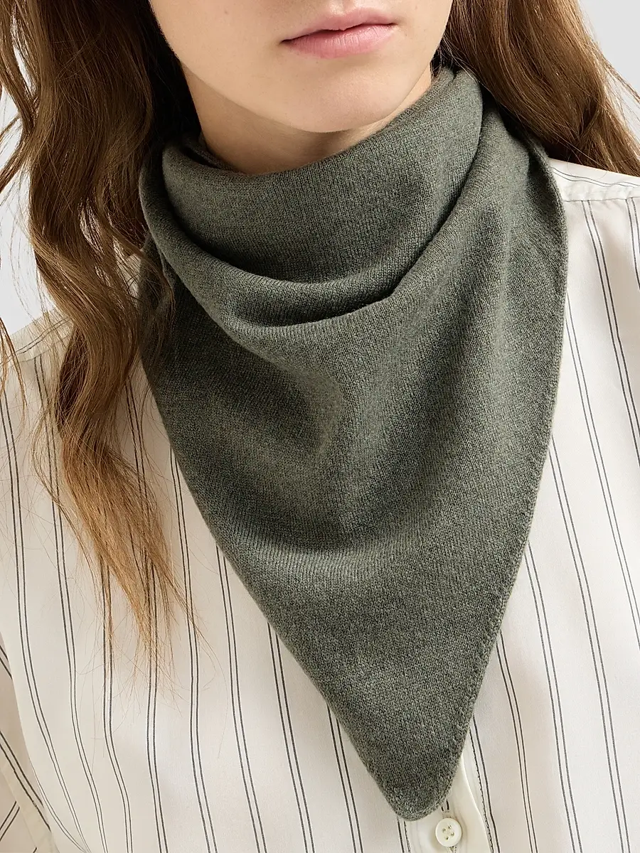 Brunello Cucinelli Women's Cashmere Foulard with Monili - Origano | Thumbnail 2