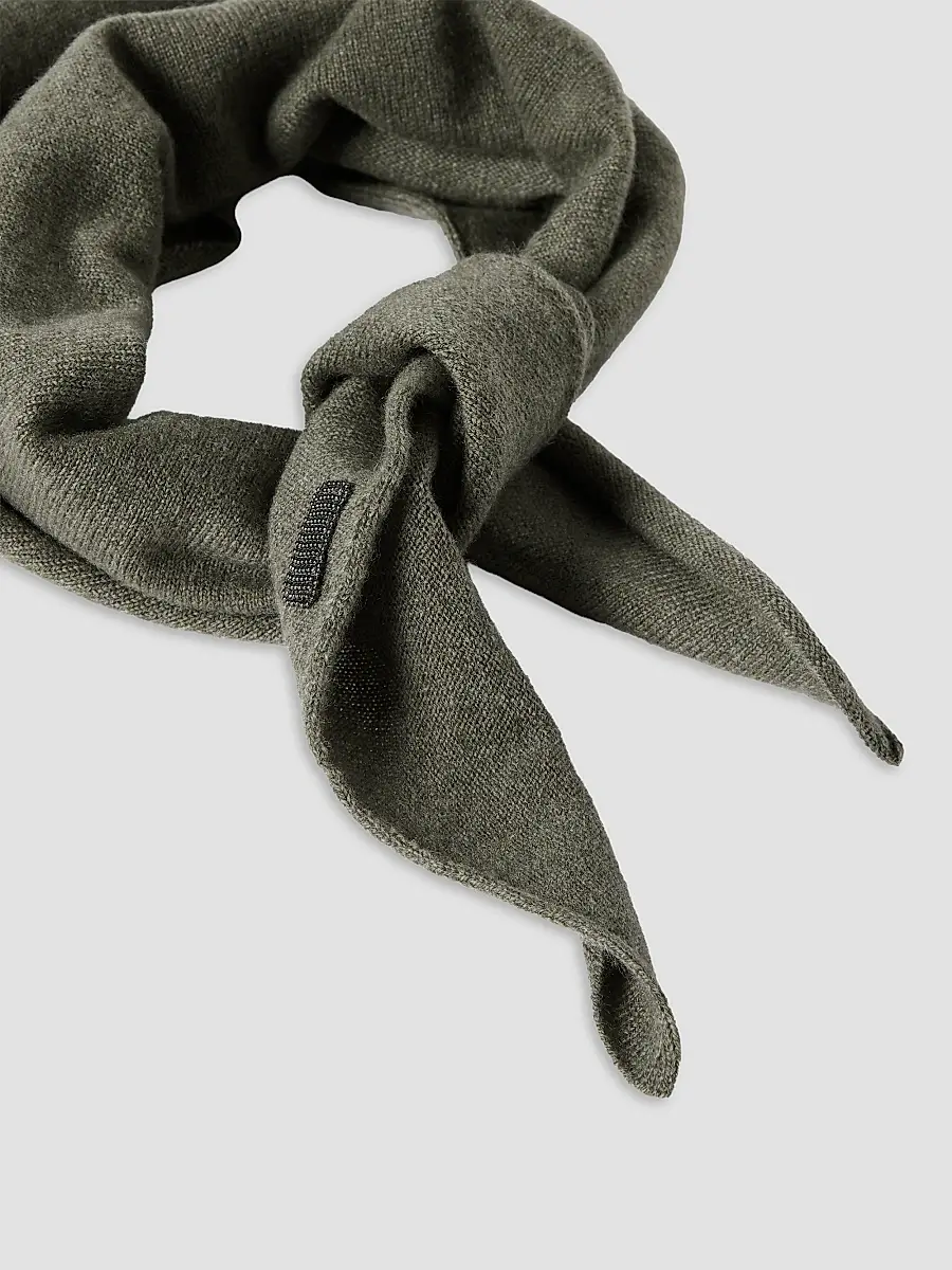 Brunello Cucinelli Women's Cashmere Foulard with Monili - Origano | Thumbnail 3