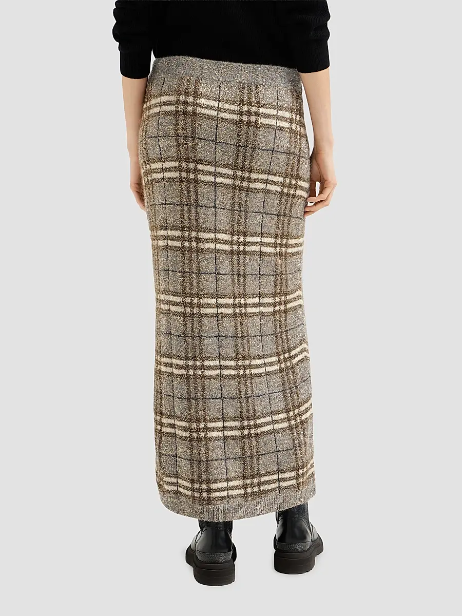 Brunello Cucinelli Women's Dazzling Mohair Prince of Wales Knit Skirt | Thumbnail 3 Brunello Cucinelli Women's Dazzling Mohair Prince of Wales Knit Skirt | Thumbnail 3