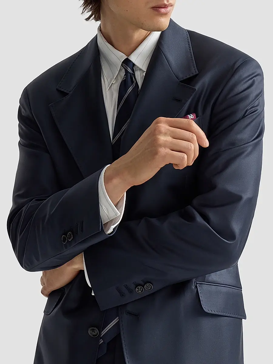 Brunello Cucinelli Men's Super 150s Virgin Wool Four Season Batavia Cavallo Tailor Blazer | Thumbnail 5 Brunello Cucinelli Men's Super 150s Virgin Wool Four Season Batavia Cavallo Tailor Blazer | Thumbnail 5