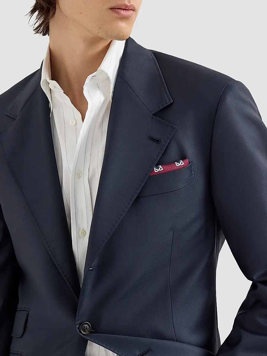 Brunello Cucinelli Men's Super 150s Virgin Wool Four Season Batavia Cavallo Tailor Blazer | Thumbnail 6 Brunello Cucinelli Men's Super 150s Virgin Wool Four Season Batavia Cavallo Tailor Blazer | Thumbnail 6