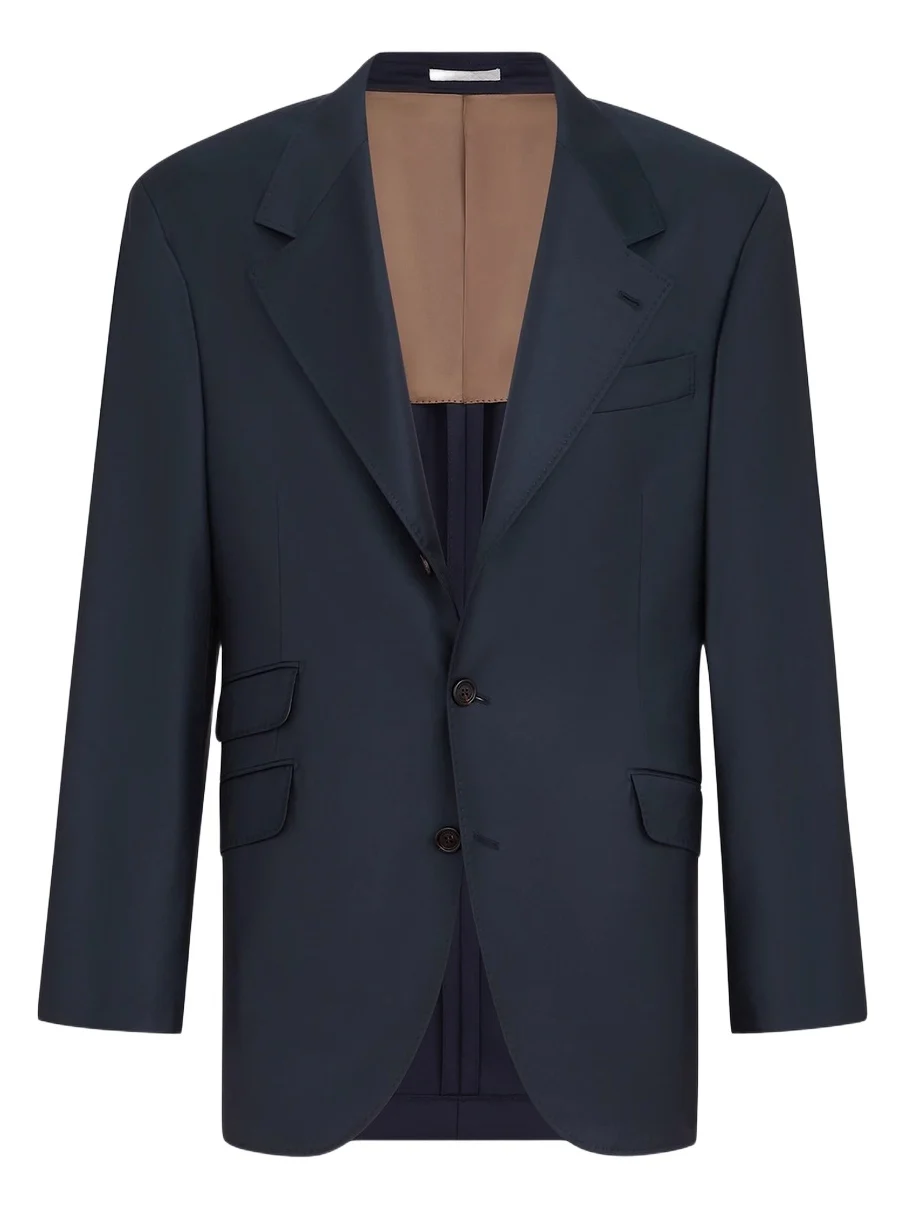 Brunello Cucinelli Men's Super 150s Virgin Wool Four Season Batavia Cavallo Tailor Blazer