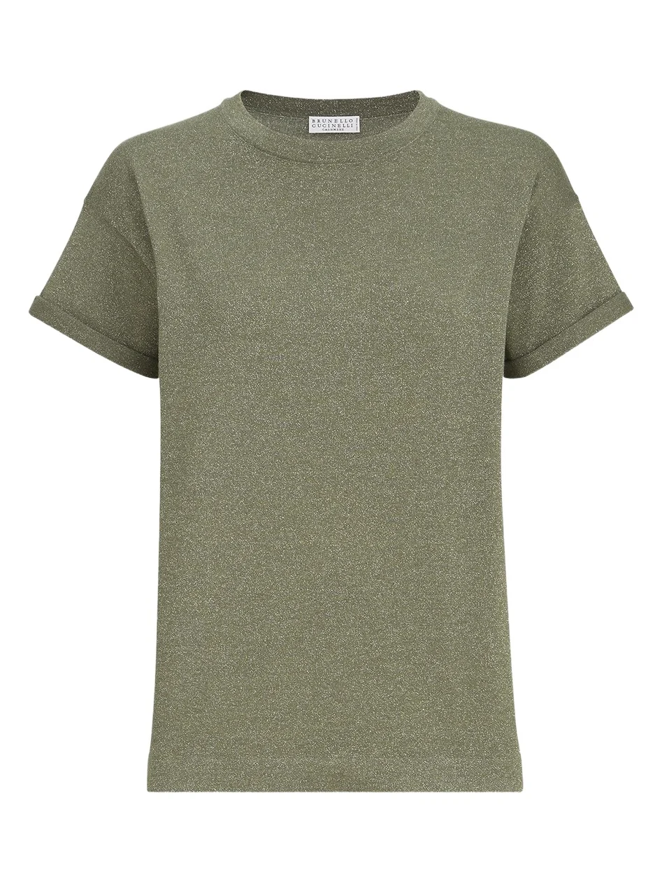 Women's Sparkling Cashmere and Silk Lightweight Knit T-Shirt