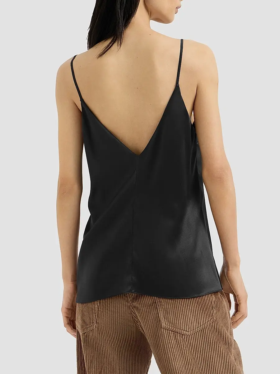 Brunello Cucinelli Women's Stretch Silk Satin Camisole Top | Thumbnail 4 Brunello Cucinelli Women's Stretch Silk Satin Camisole Top | Thumbnail 4