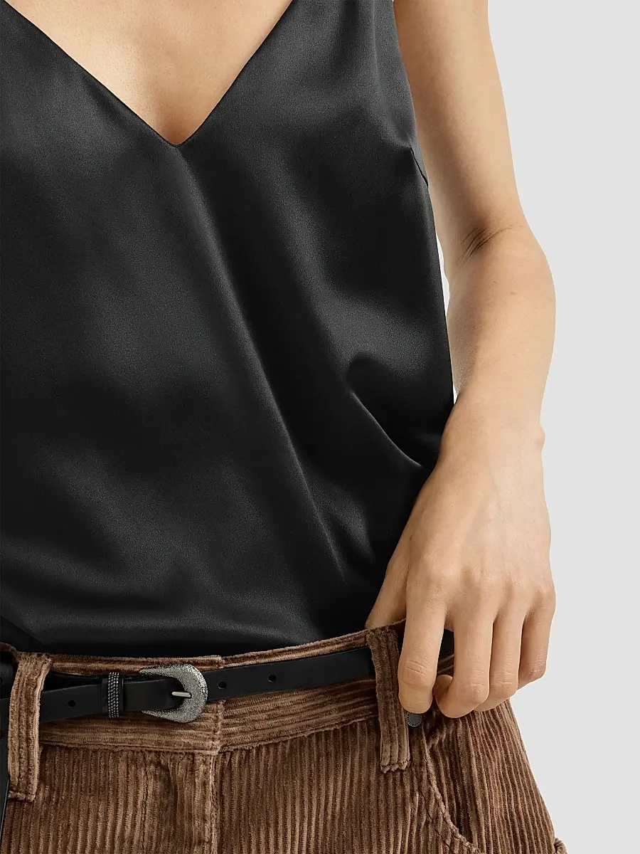 Brunello Cucinelli Women's Stretch Silk Satin Camisole Top | Thumbnail 6 Brunello Cucinelli Women's Stretch Silk Satin Camisole Top | Thumbnail 6