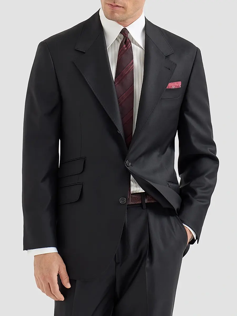 Brunello Cucinelli Men's Super 150s Virgin Wool Four Season Batavia Cavallo Tailor Blazer | Thumbnail 3 Brunello Cucinelli Men's Super 150s Virgin Wool Four Season Batavia Cavallo Tailor Blazer | Thumbnail 3