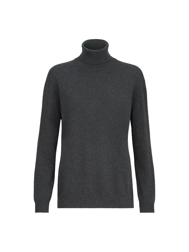 Brunello Cucinelli Women's Cashmere Turtleneck Sweater with Monili - Dark Grey | Image 1 Brunello Cucinelli Women's Cashmere Turtleneck Sweater with Monili - Dark Grey | Image 1